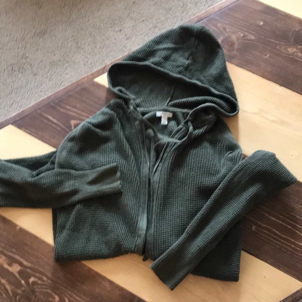 Forest green Knit hoodie